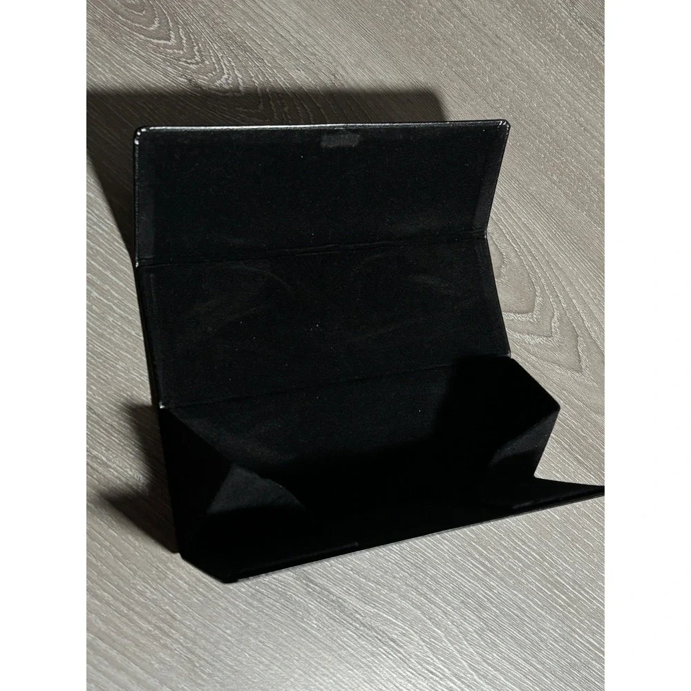 Escada Black Triangular Folding Sunglasses Case Eyewear Travel Collapsible City